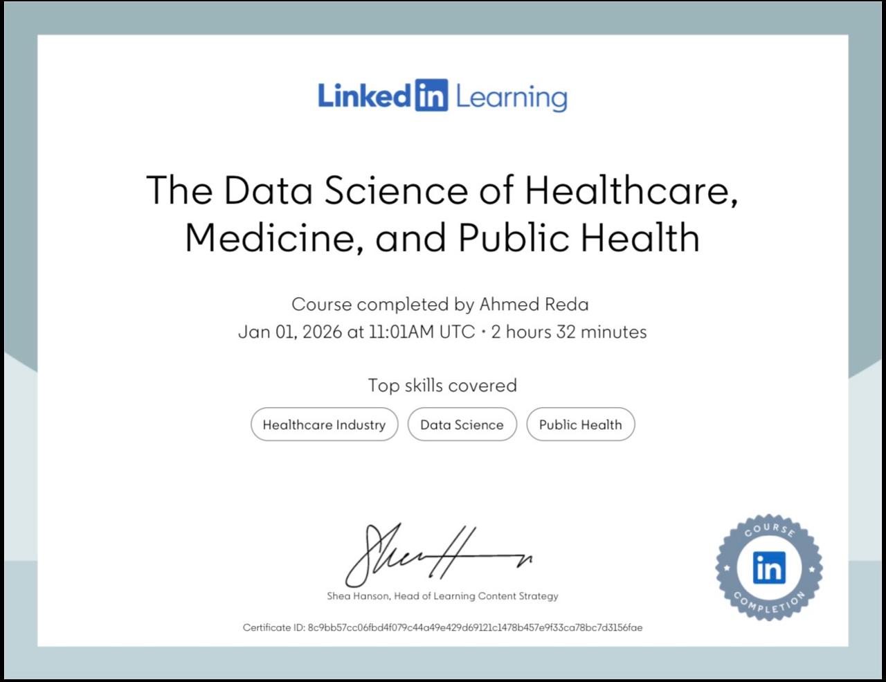 LinkedIn Learning Certificate